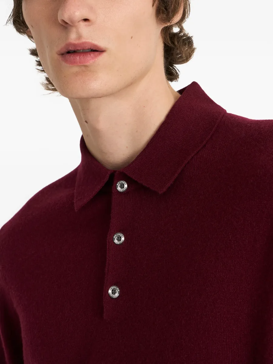 long-sleeve cashmere polo shirt 9