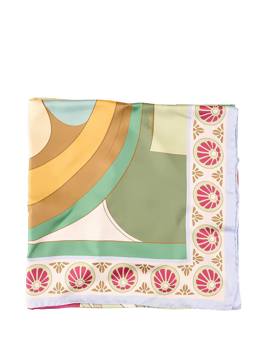 шелковый платок Reversible Foulard 90 с графичным принтом 1