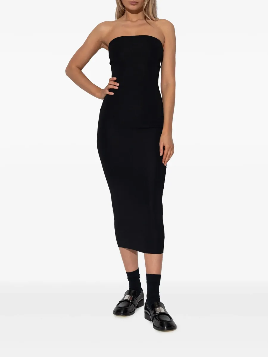 strapless ribbed midi dress 7