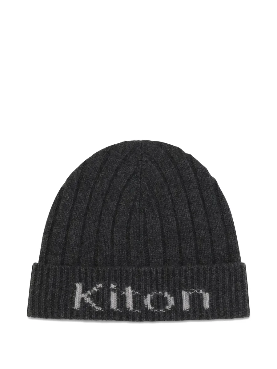 ribbed-knit logo-intarsia hat 1