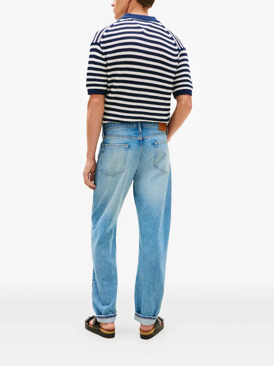 Harlem regular-fit faded-effect straight-leg denim jeans 6