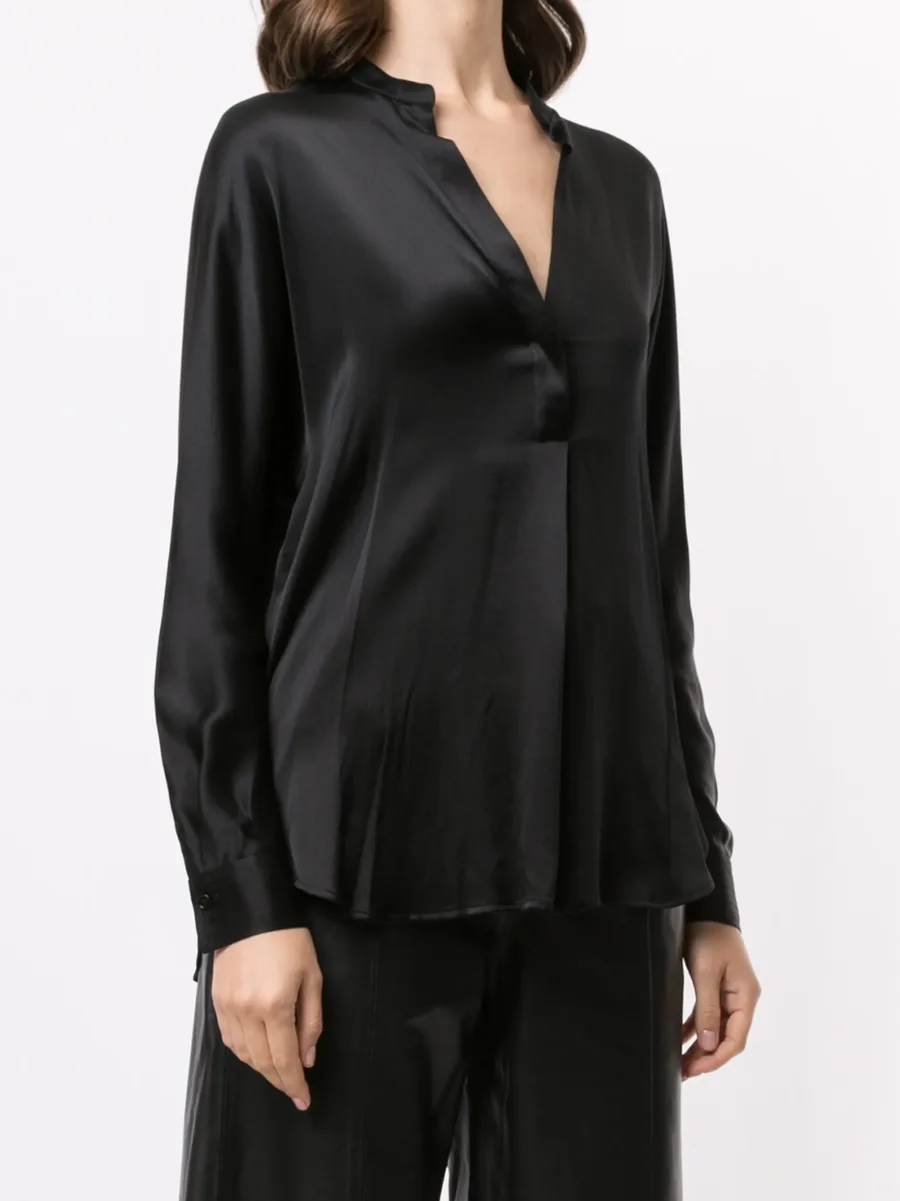 silk v-neck blouse 6