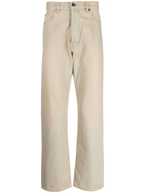 mineral-dyed high-rise wide-leg jeans