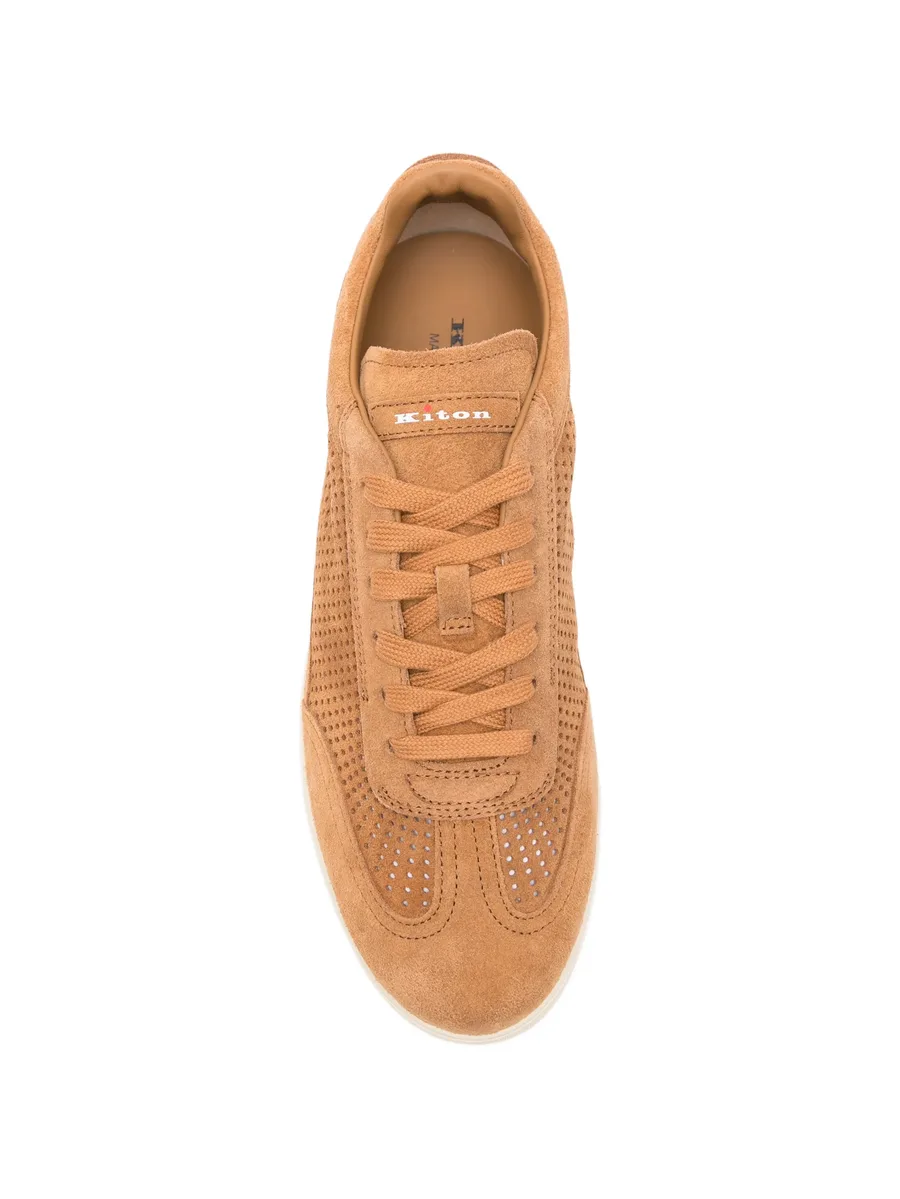 perforated leather sneakers 7