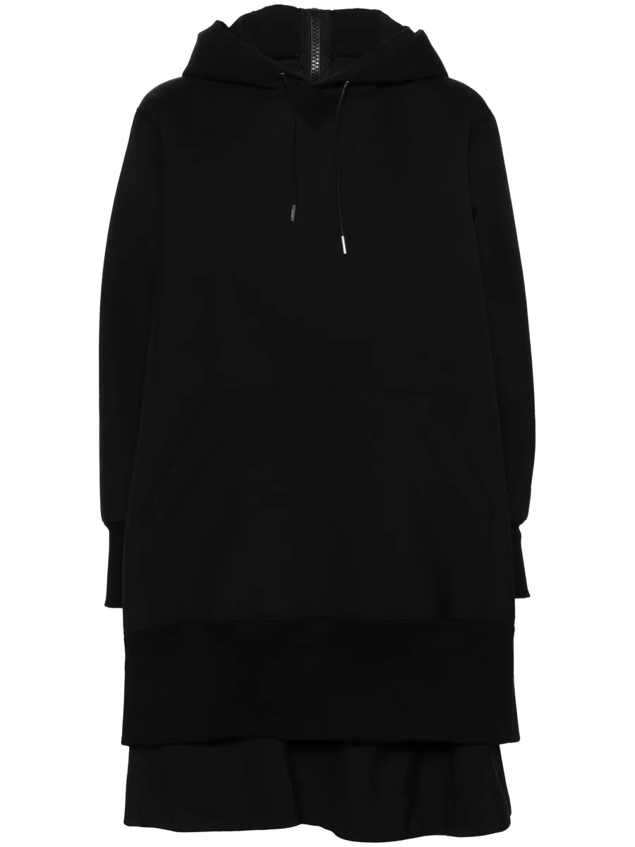 layered-design cotton sweatshirt 1