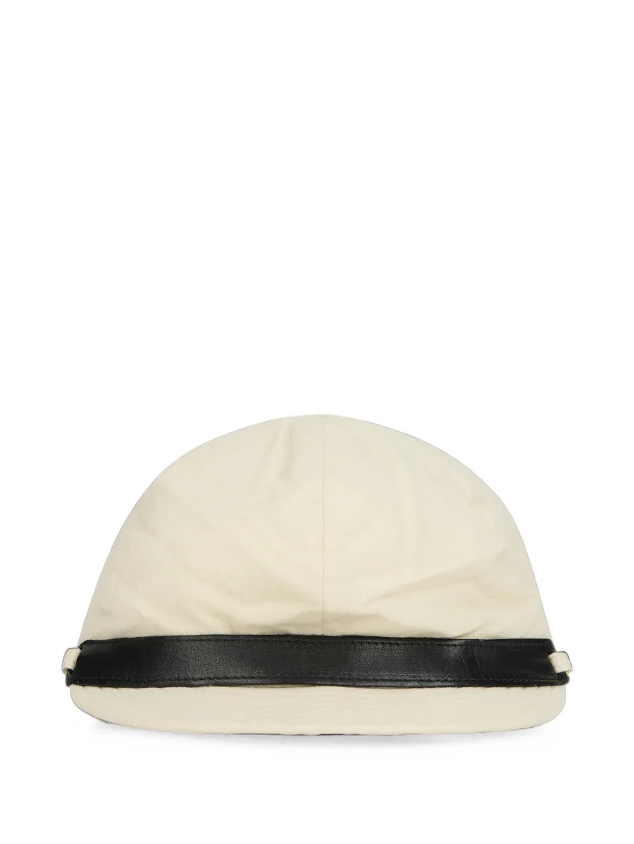 leather-band logo-plaque hat 1