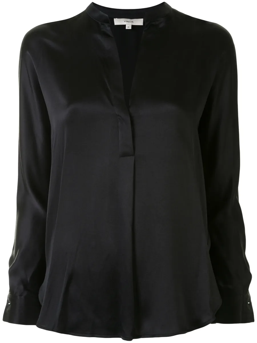 silk v-neck blouse 1
