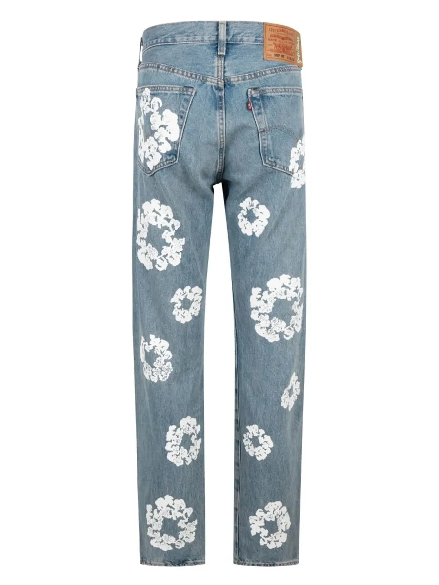 прямые джинсы с принтом Cotton Wreath из коллаборации с Levi's 6