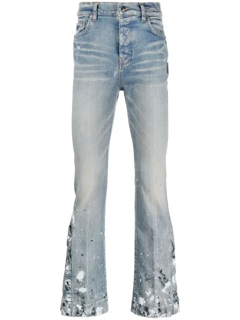 джинсы с эффектом разбрызганной краски