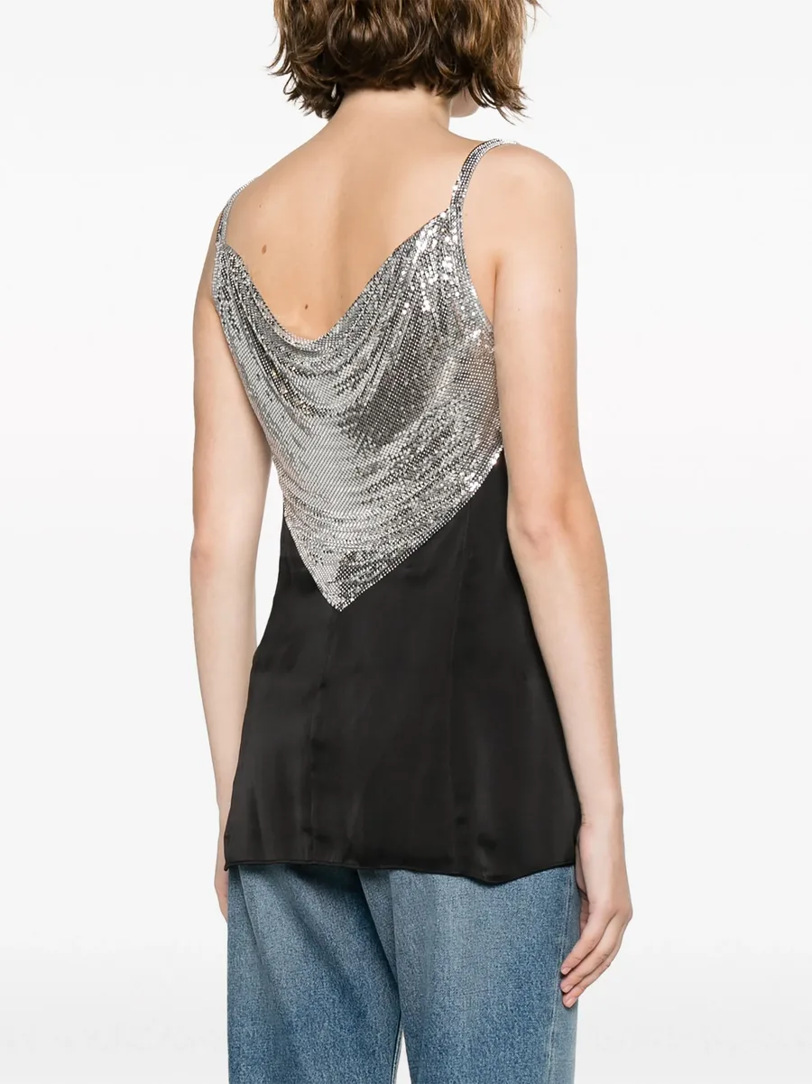 chainmail-panelled cowl-neck vest 7