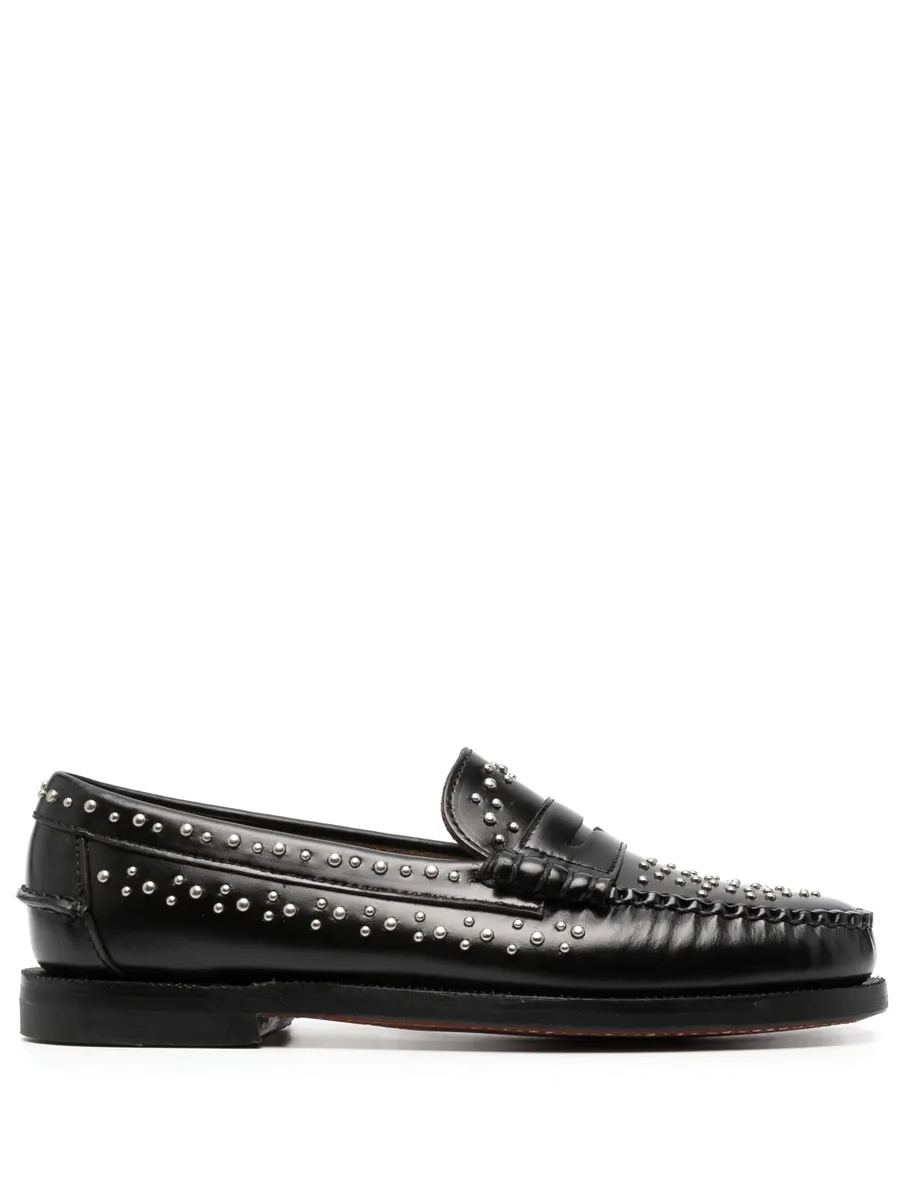 stud-embellished leather loafers 1