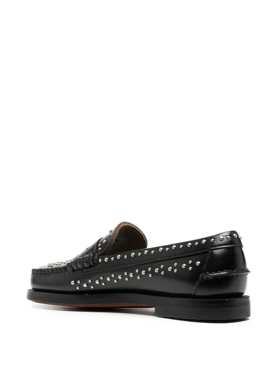 stud-embellished leather loafers 6