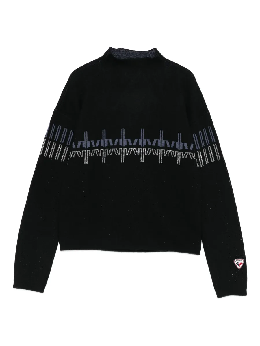 patterned turtleneck sweater 1