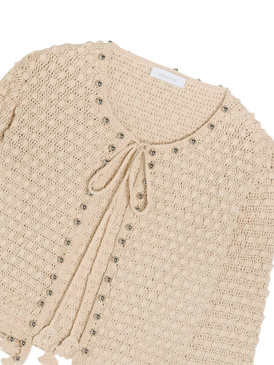 bead-embellished crochet cardigan 3