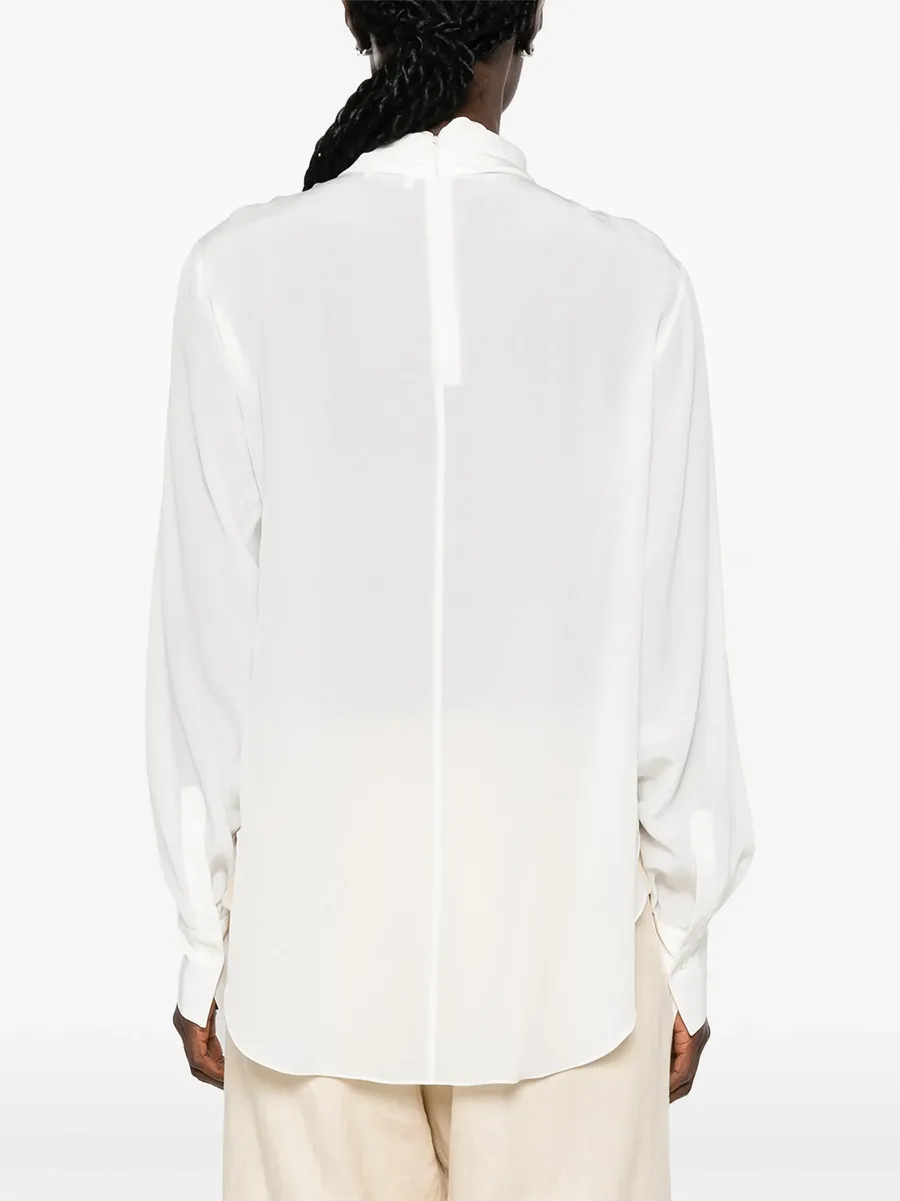 Monili-embellished silk blouse 7