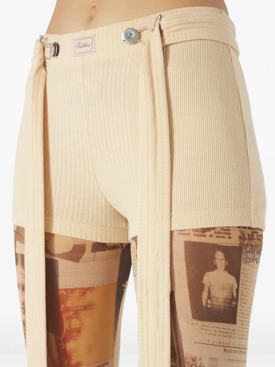 шорты в рубчик с нашивкой Gaultier 9