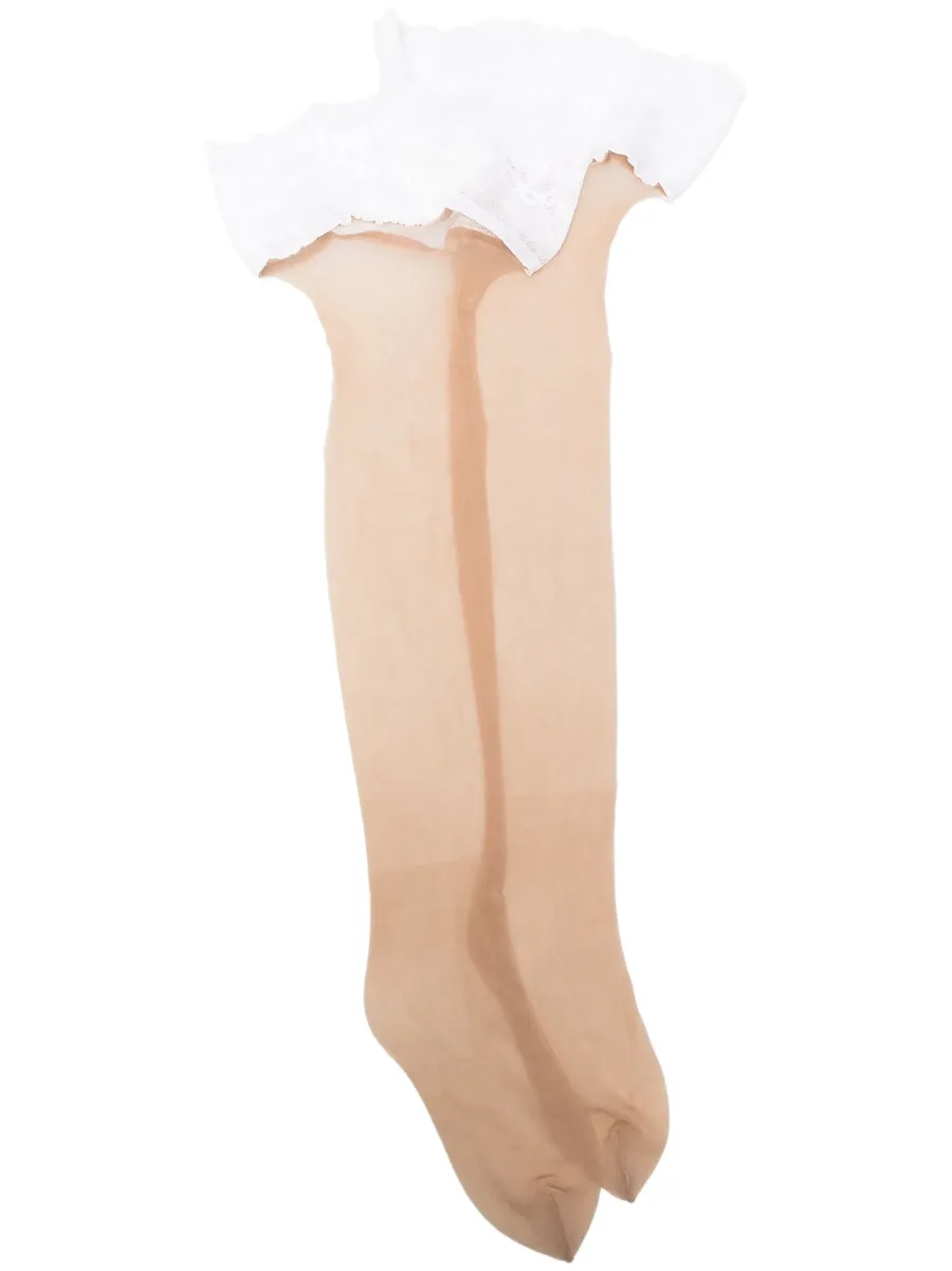 Nude 8 lace-trim stay-up 1