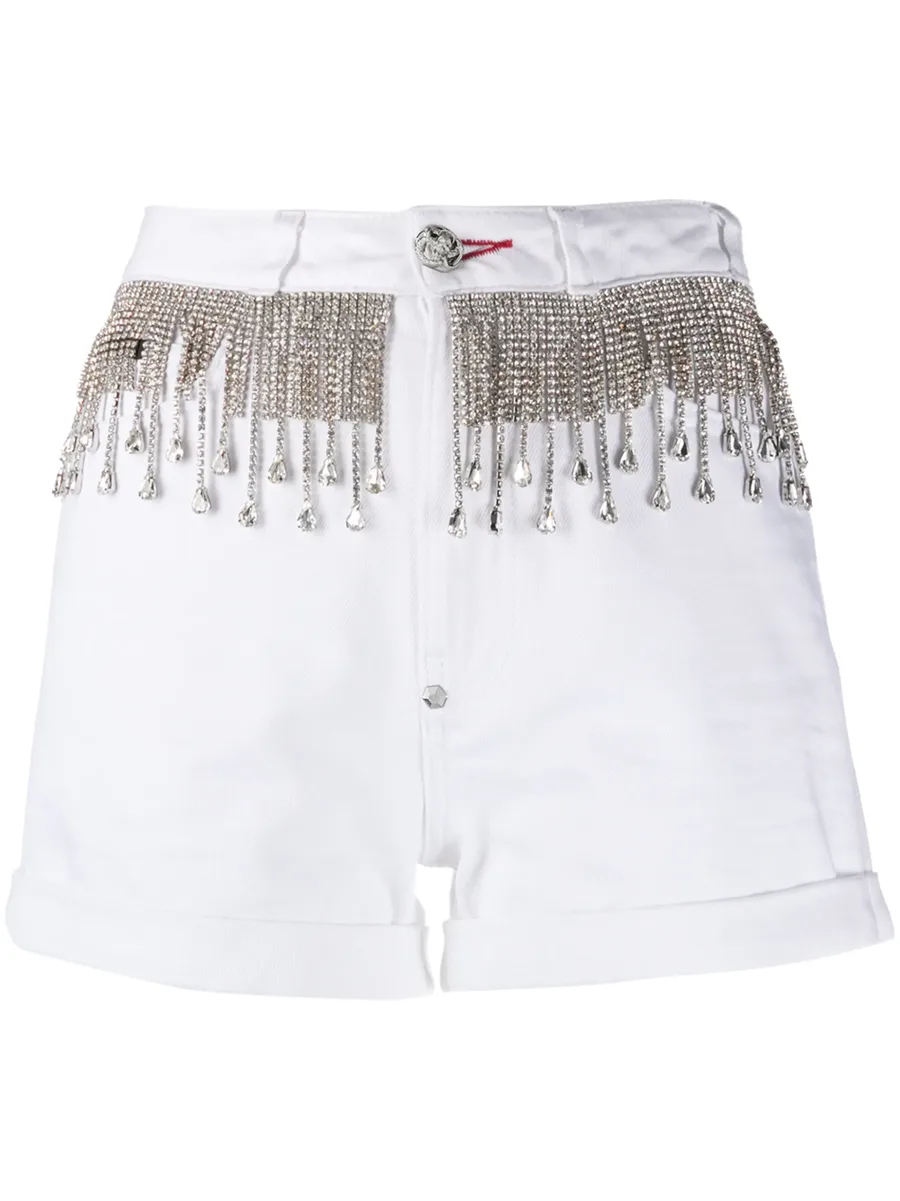 crystal-embellished denim shorts 2