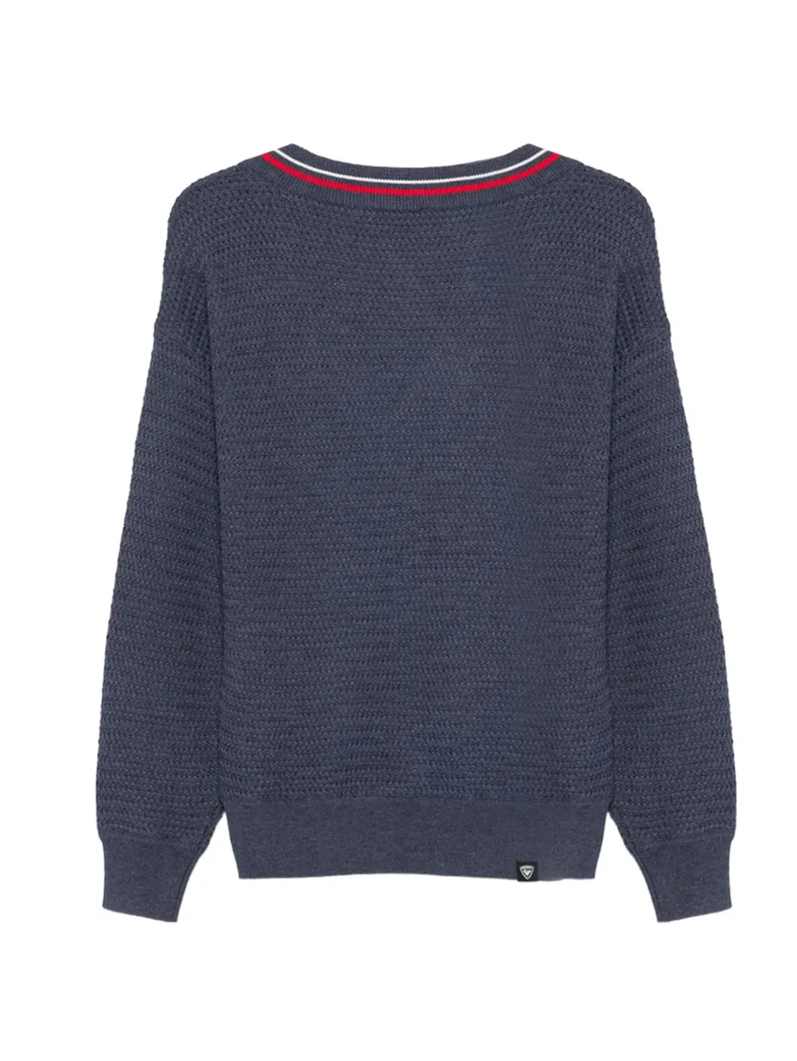 V-neck textured sweater 3