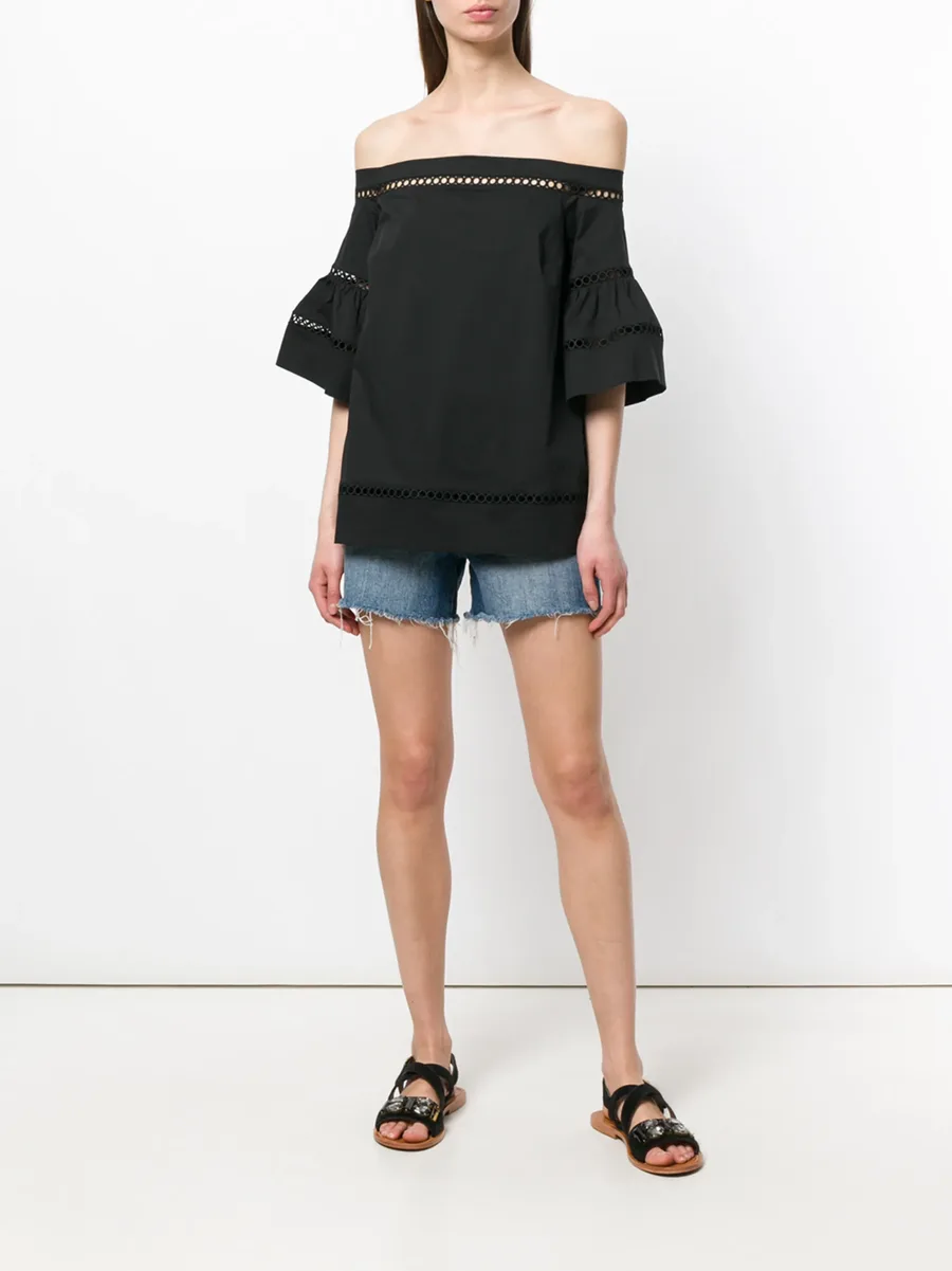 embroidered off shoulder top 3