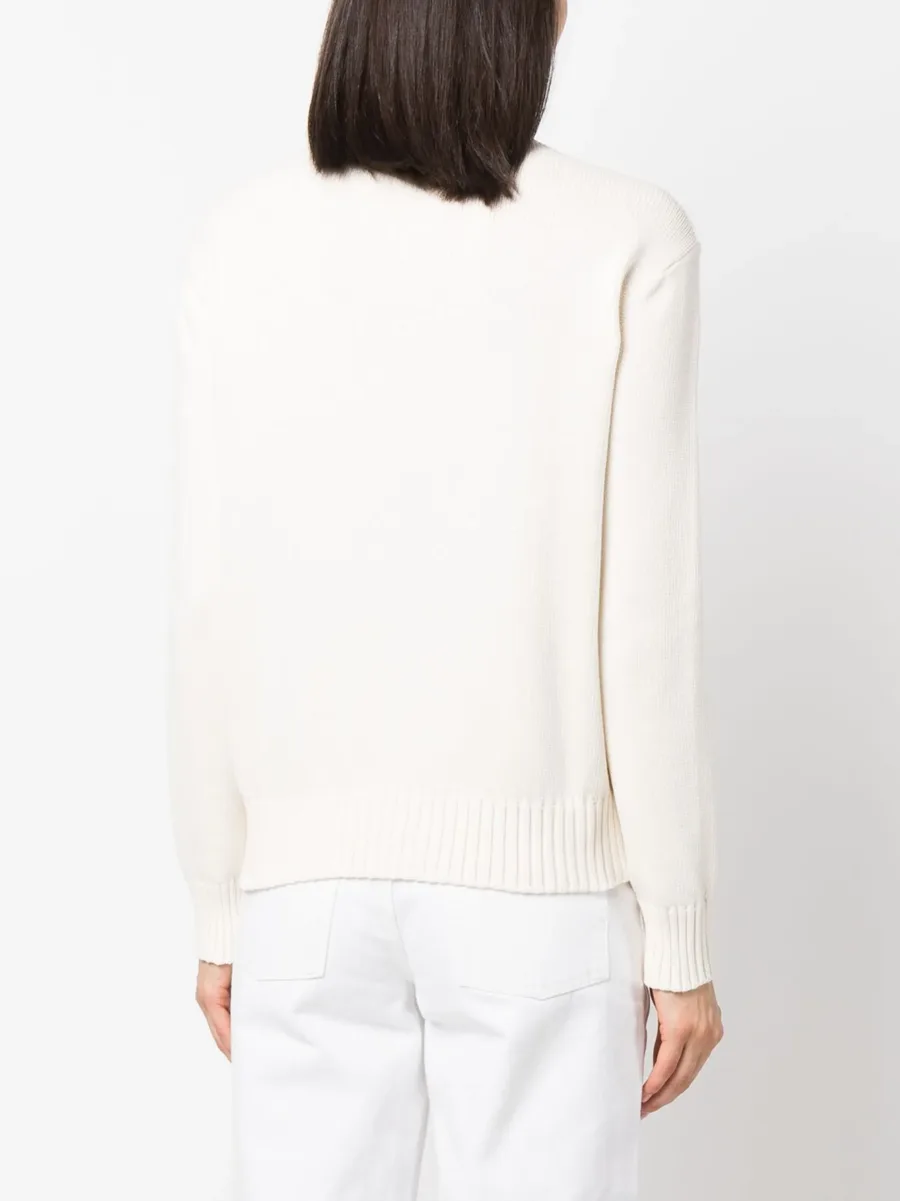 logo-embellished long-sleeve jumper 7