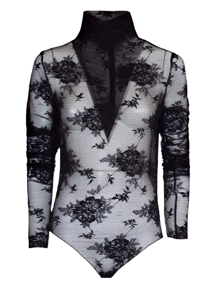 floral-embroidered bodysuit 1