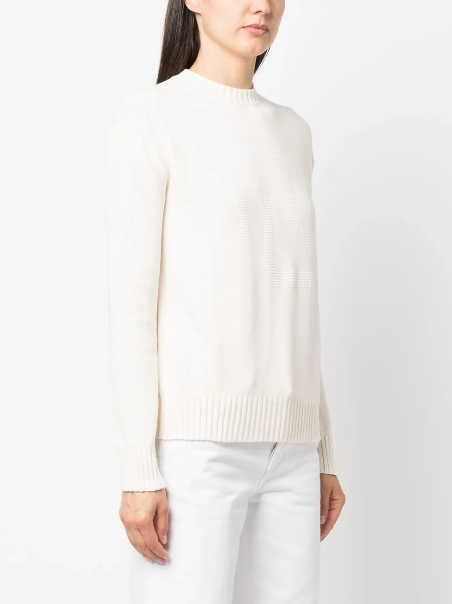 logo-embellished long-sleeve jumper 5
