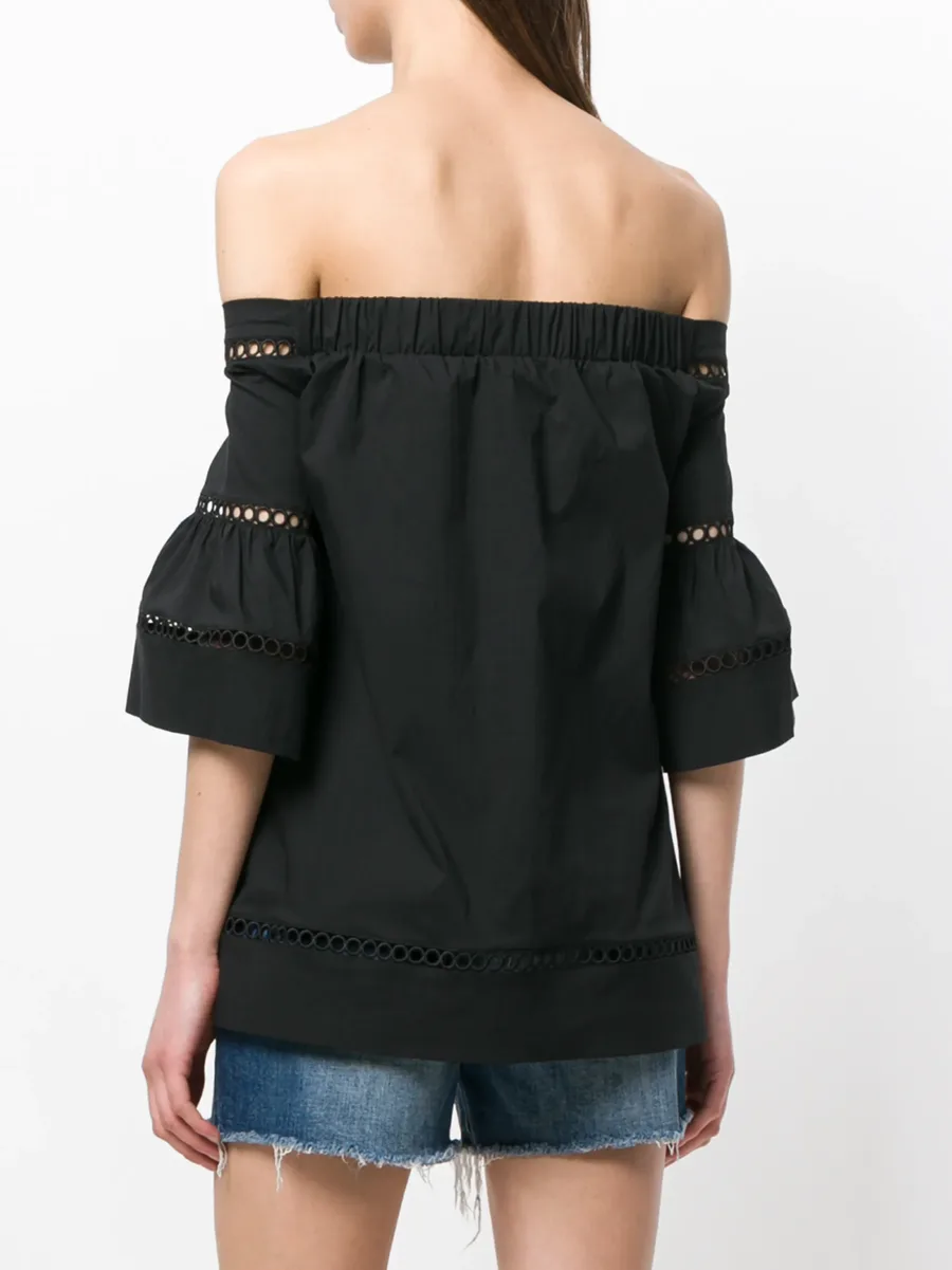 embroidered off shoulder top 8