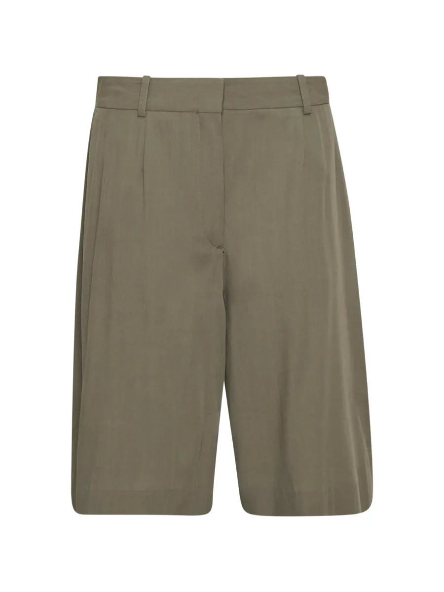 wide-leg pleated shorts 1