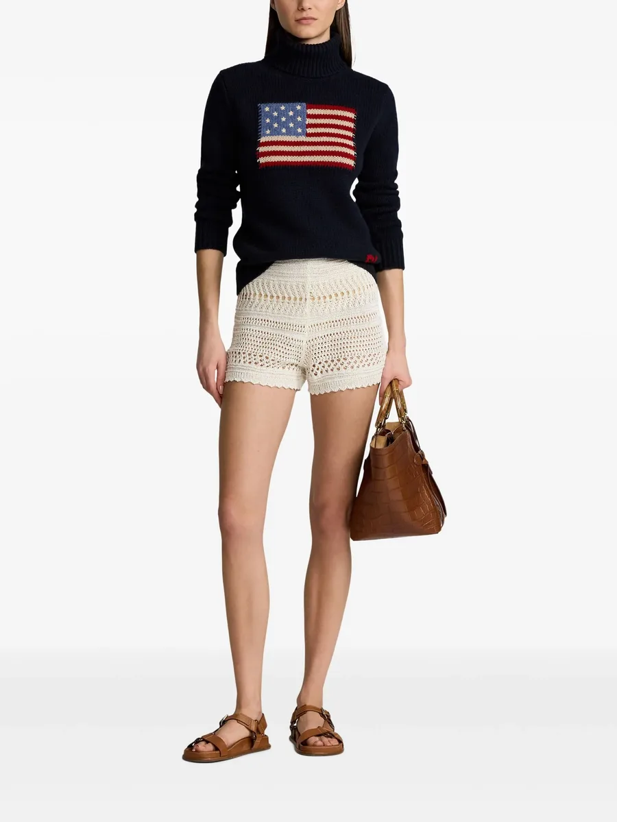 crochet-knit shorts 3