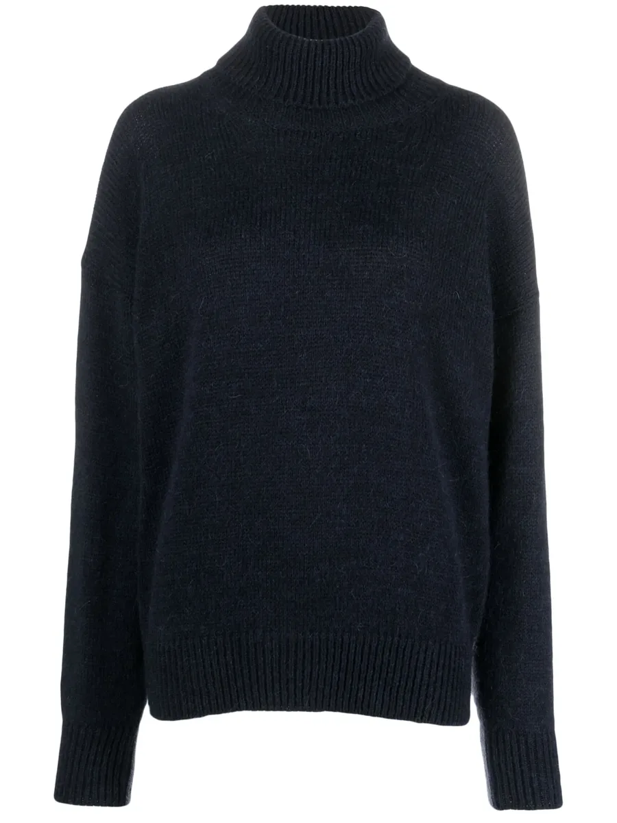 two-tone roll-neck jumper 1