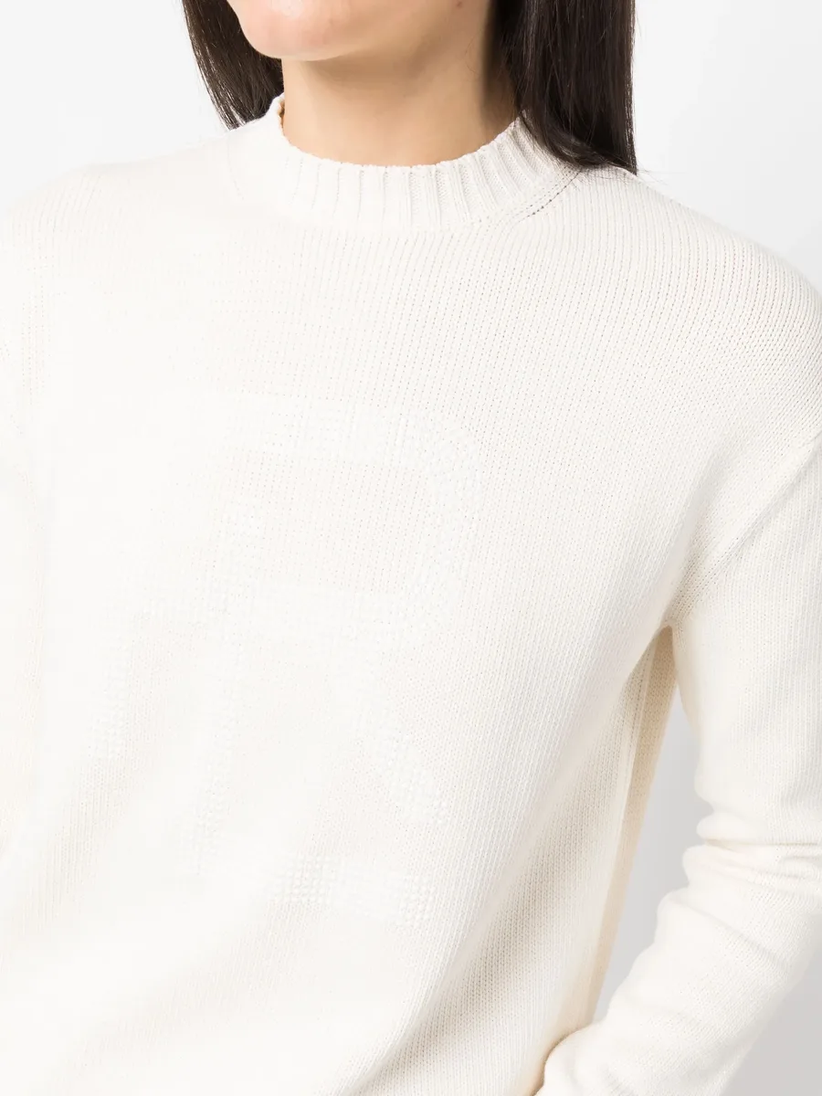 logo-embellished long-sleeve jumper 9