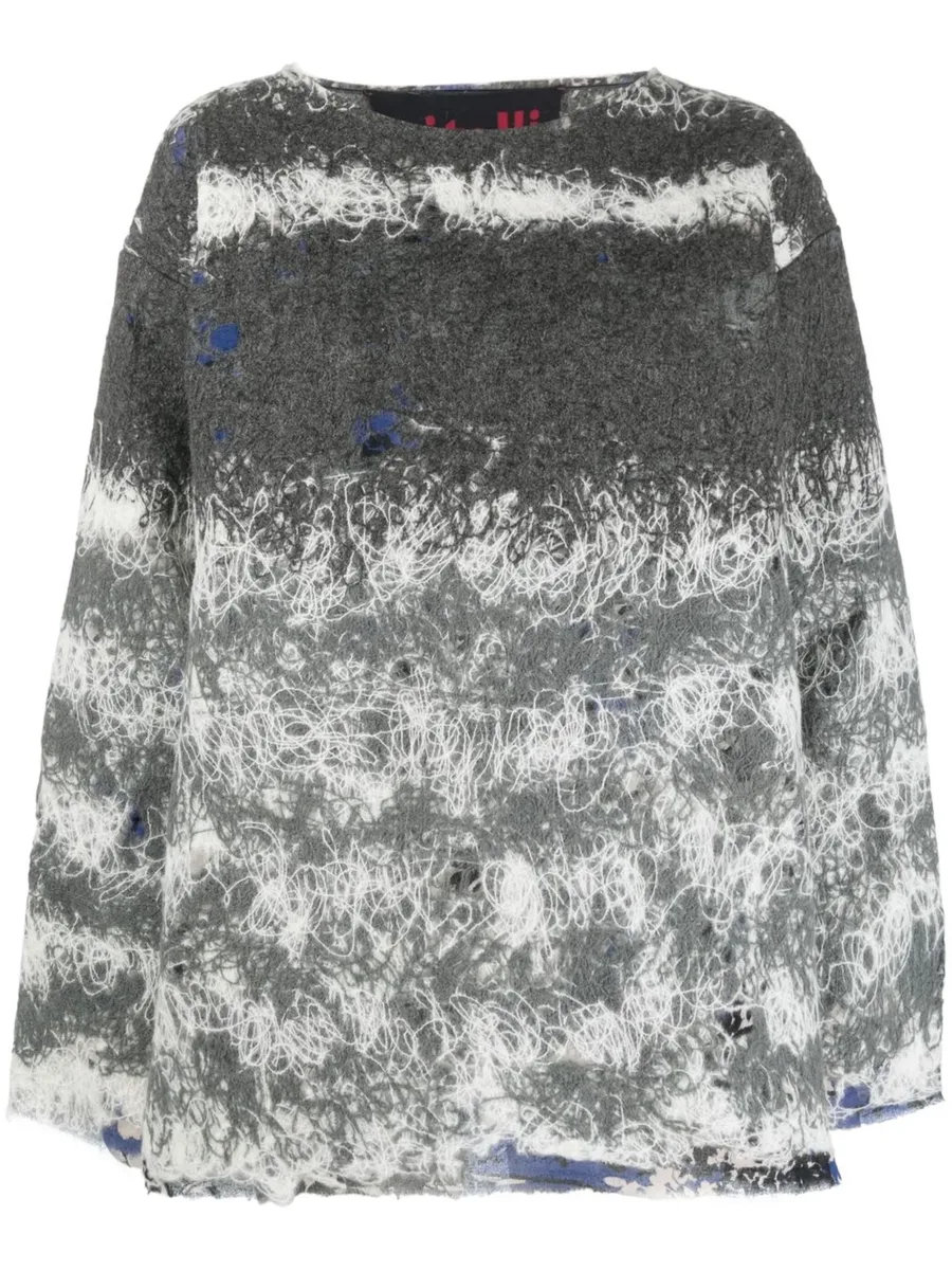 contrasting-stitch knit jumper 1
