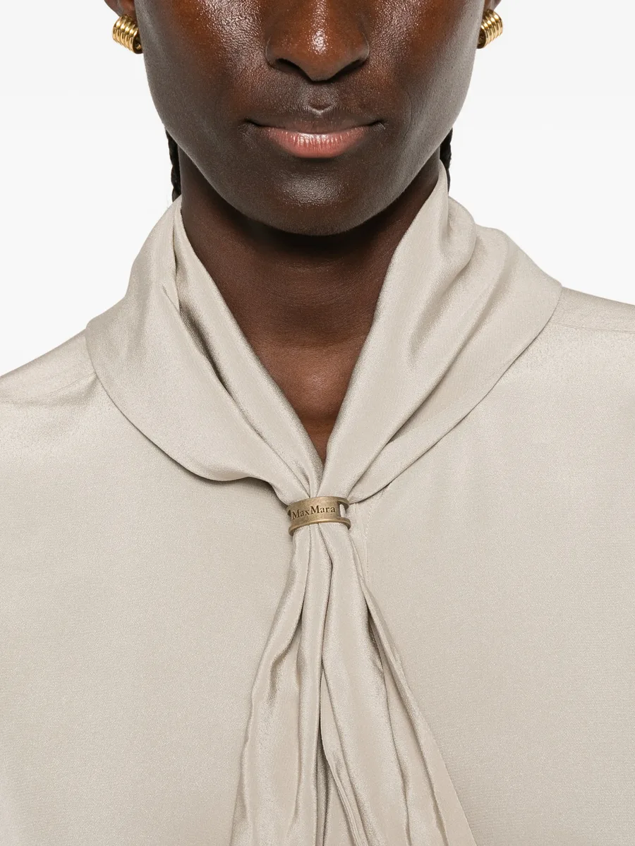 Dry bow-detail silk blouse 10