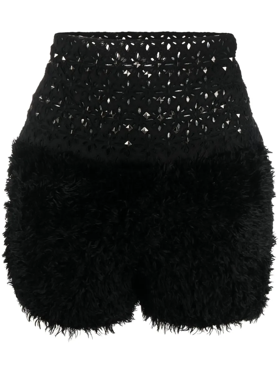 broderie-anglaise studded shorts 1