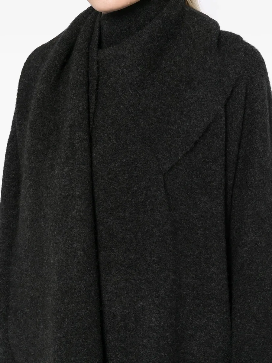 draped scarf jumper 10