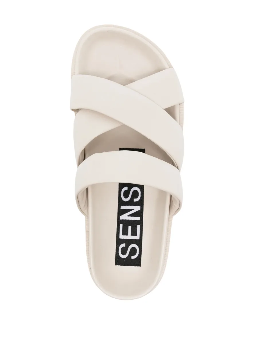 Nico crossover-strap leather slippers 7
