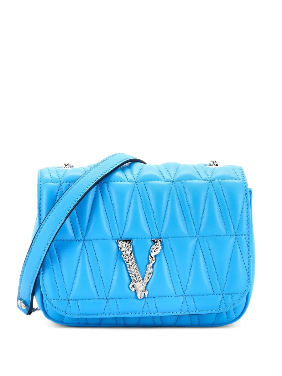 сумка через плечо Virtus Chain Flap Shoulder Bag Quilted Leather Mini 2