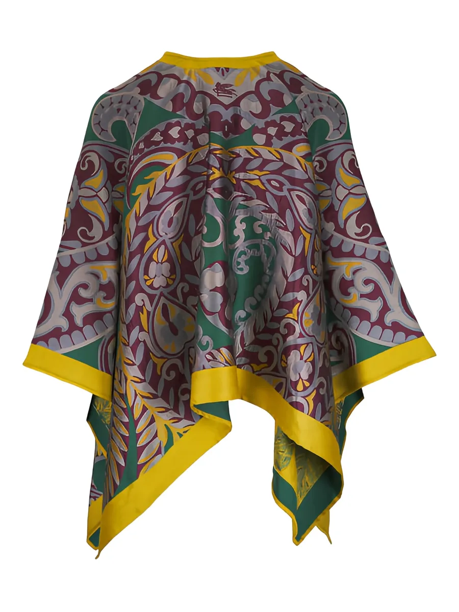 paisley-motif cape 4