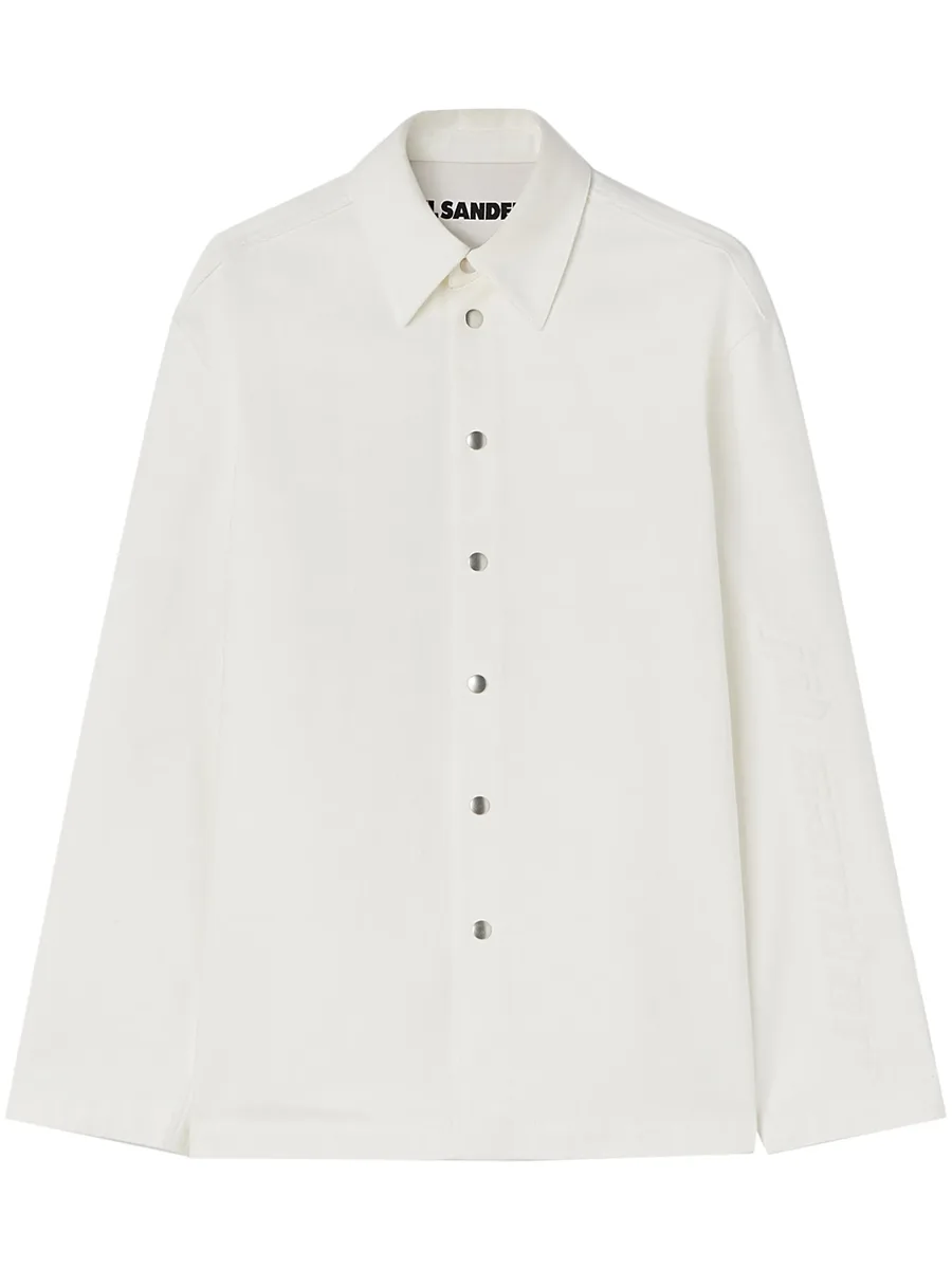 logo-embossed cotton shirt 2