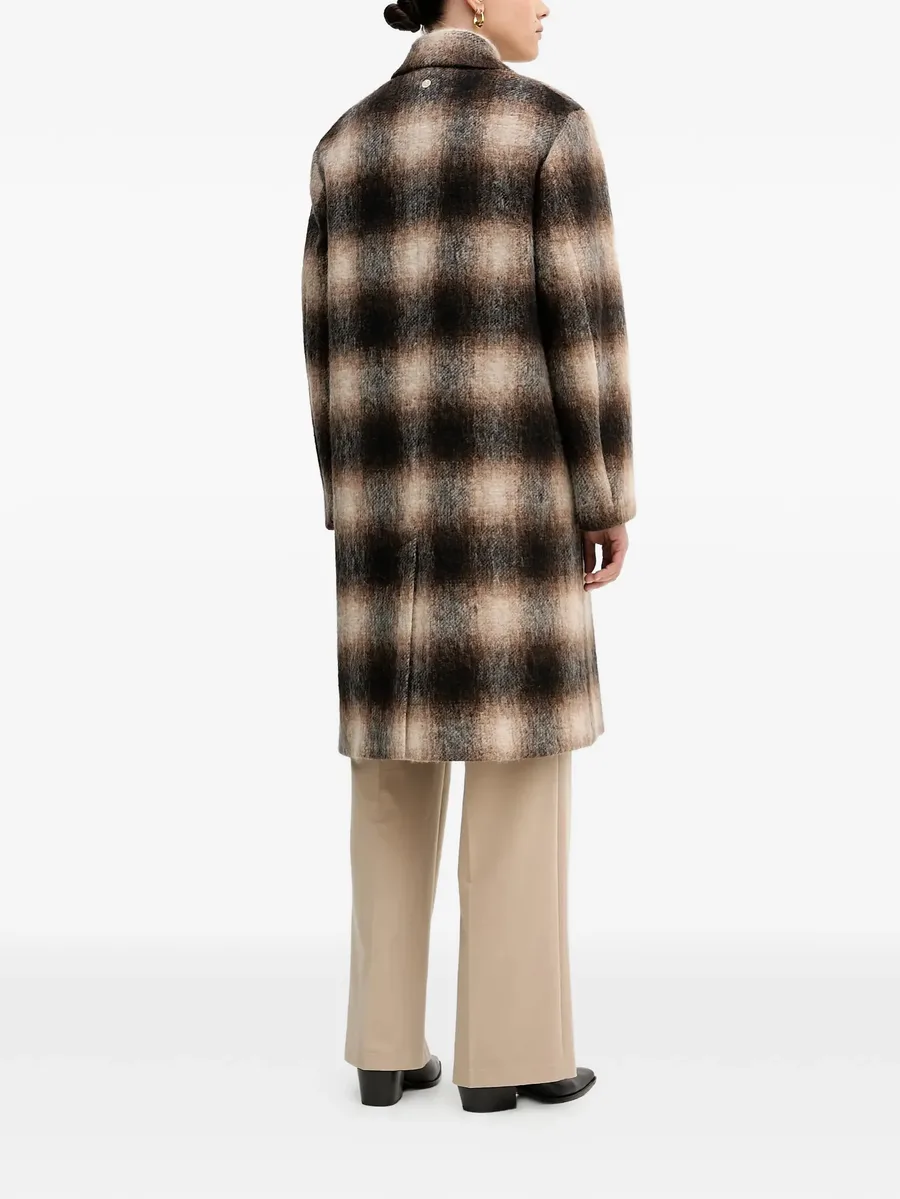 double-breasted checked coat 6