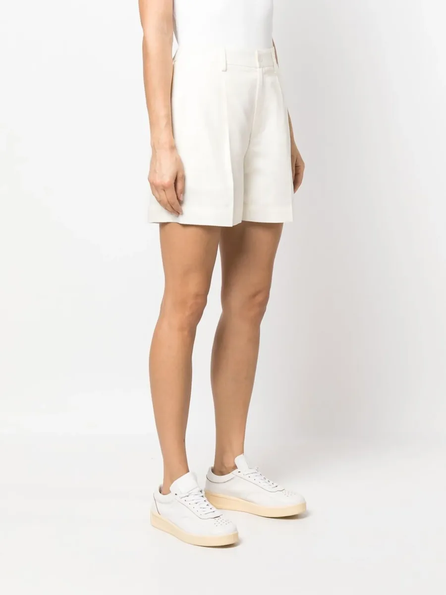 high-rise gathered shorts 6