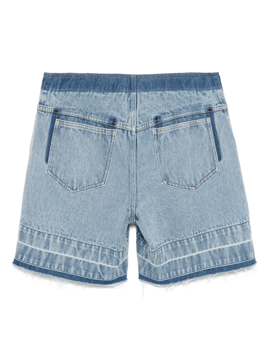 Deconstruct denim shorts 3