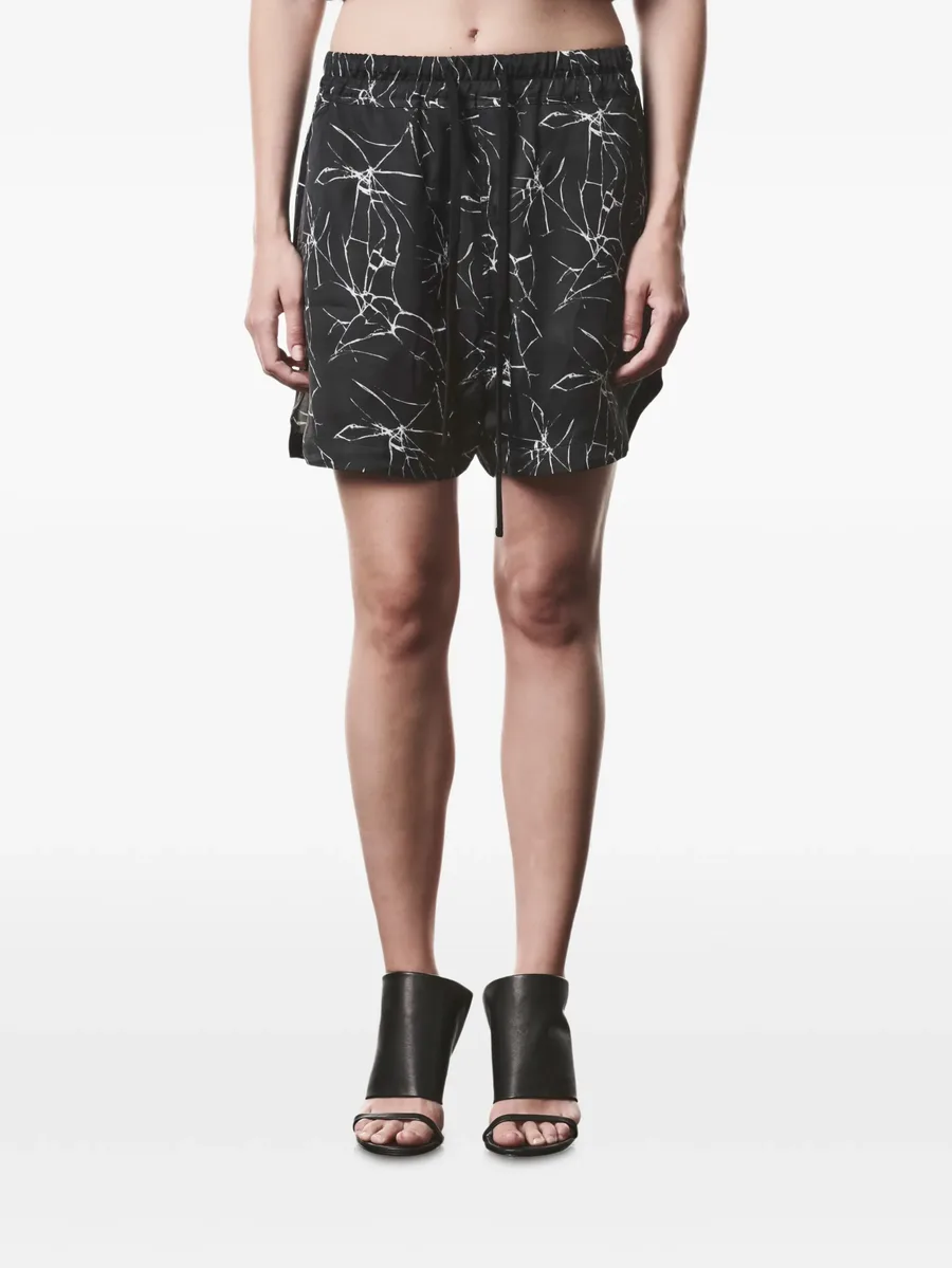 marble print shorts 1