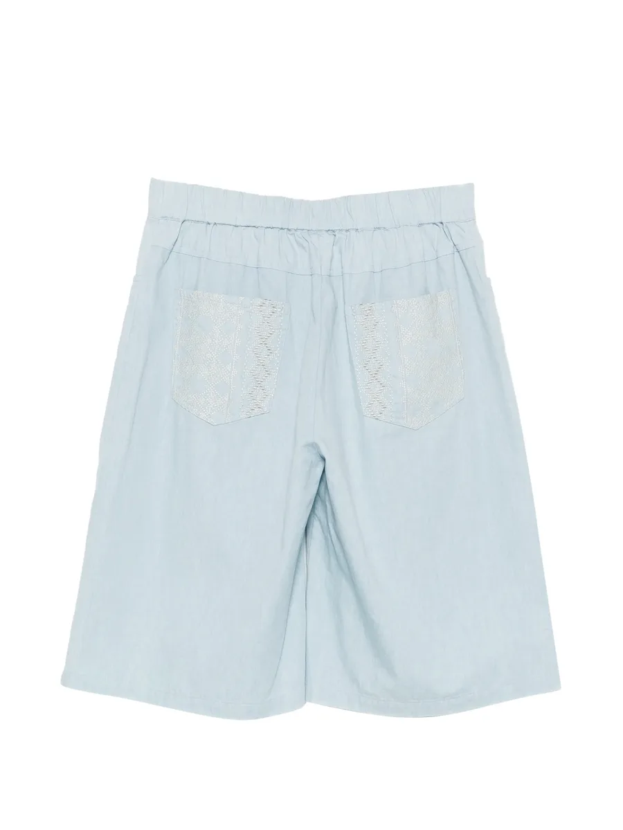 Zelda embroidered cotton shorts 3