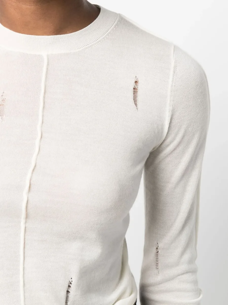 distressed cashmere jumper 10