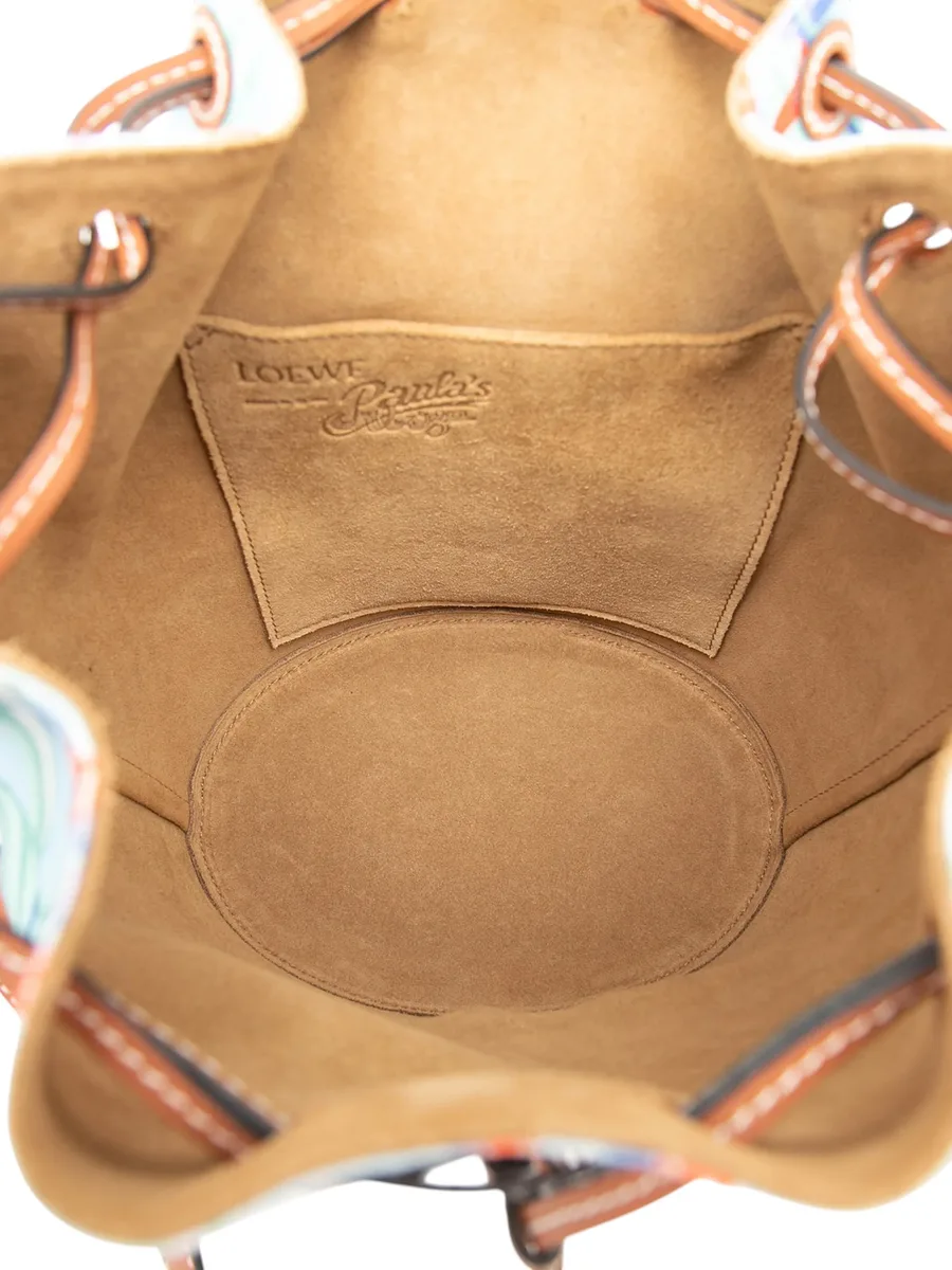 2020 Paulas Ibiza Small Canvas Balloon bucket bag 9