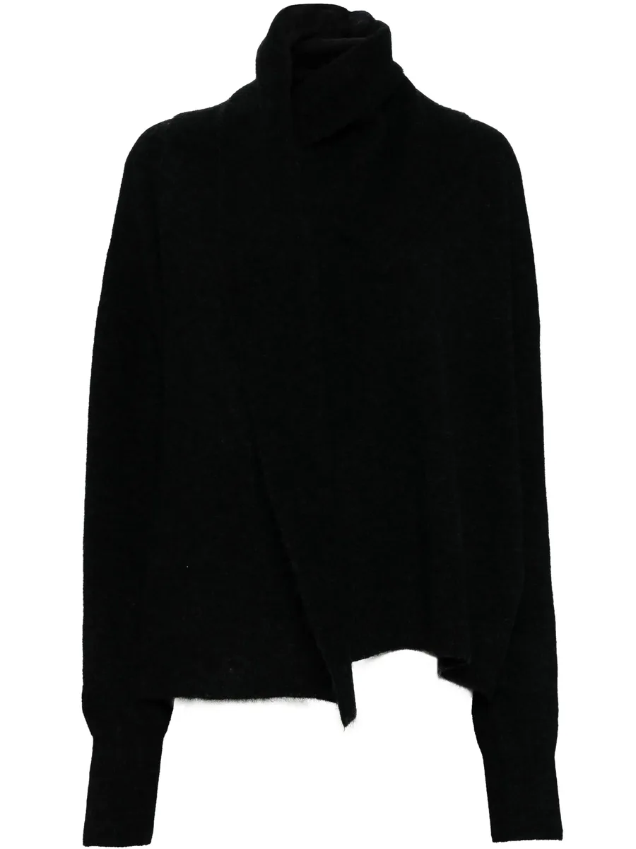 draped scarf jumper 1