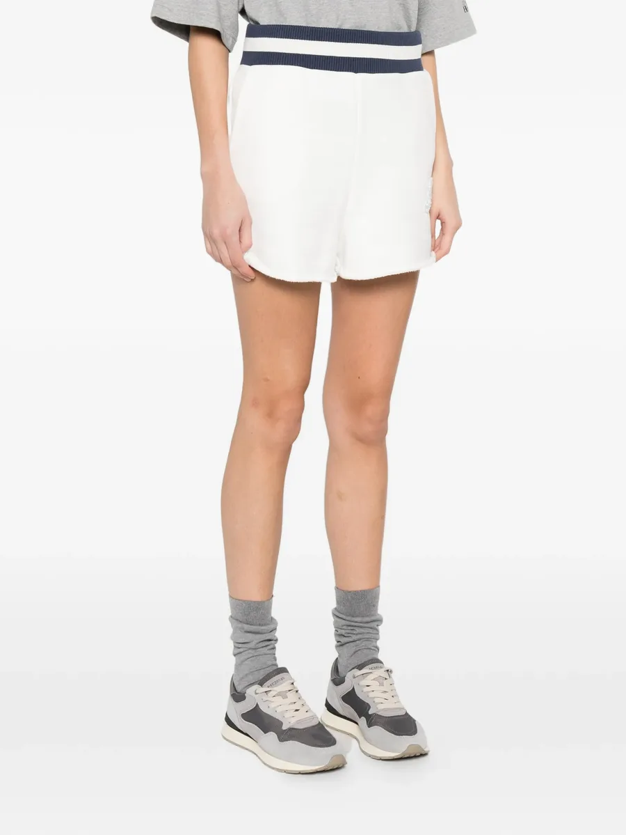 ribbed trim logo shorts 5