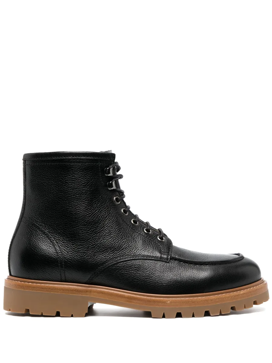 lace-up leather ankle boots 2